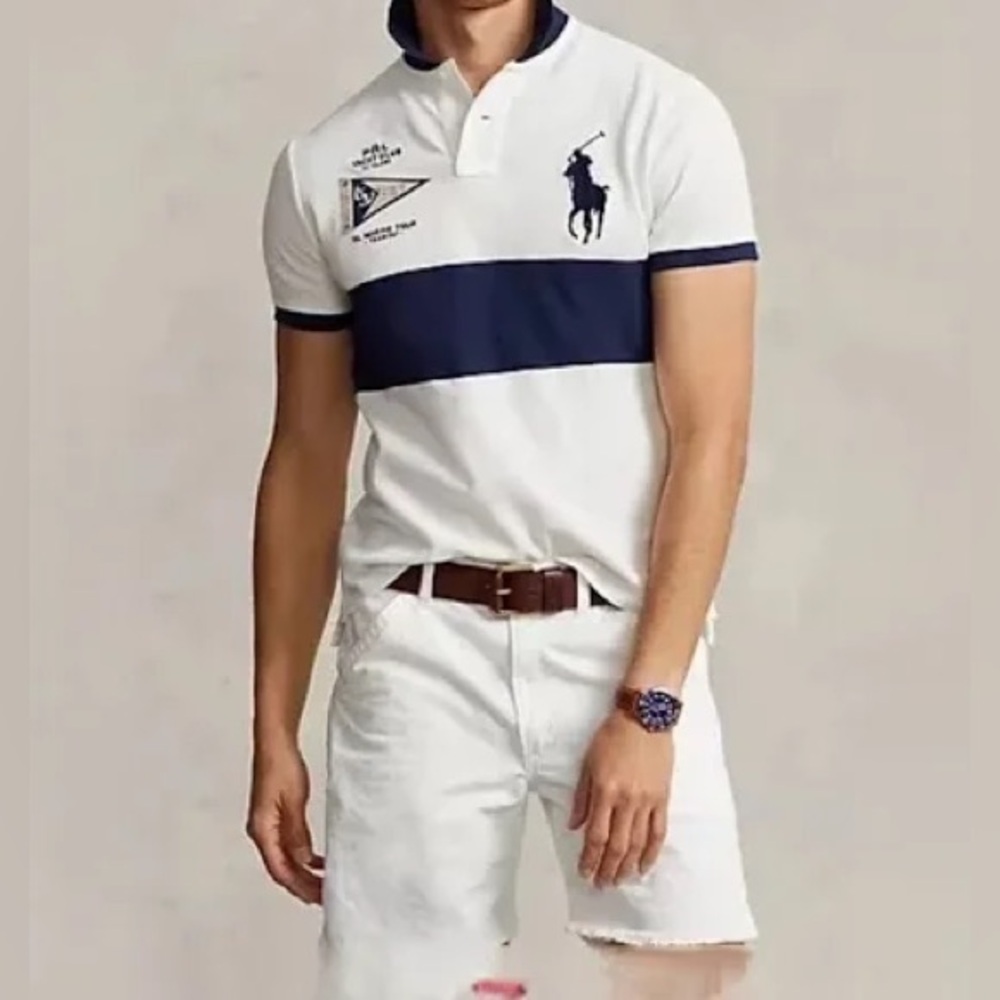 Polo Ralph Lauren Men's Mesh Yacht Club Polo Shirt XL Classic Fit